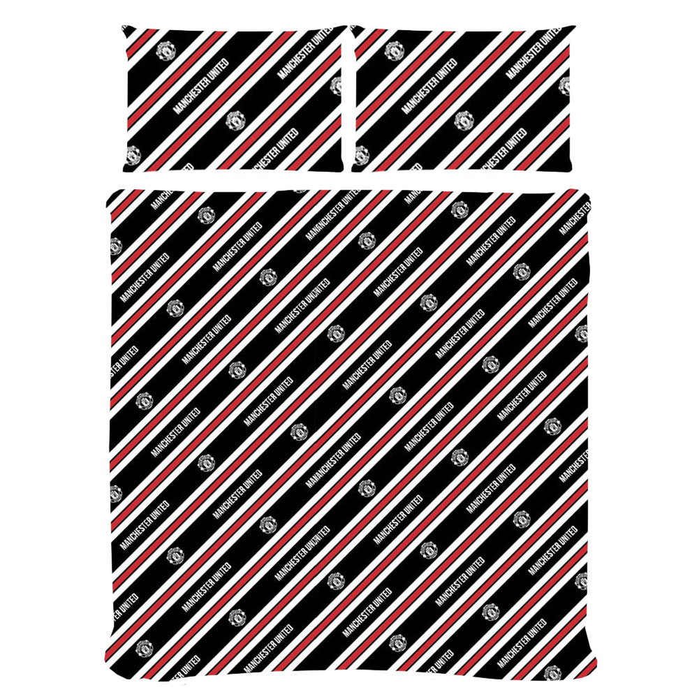 Manchester United FC Core Stripe Double Duvet Set - Image 2