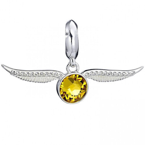 Harry Potter Sterling Silver Golden Snitch Crystal Charm