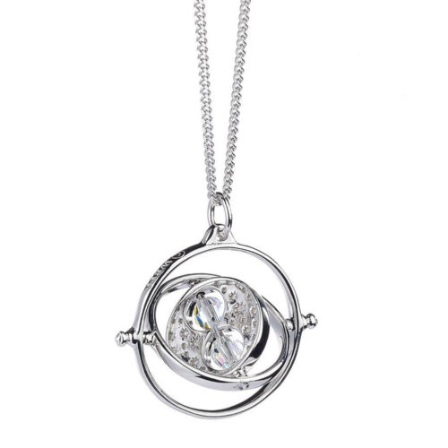 Harry Potter Sterling Silver Time Turner Crystal Necklace