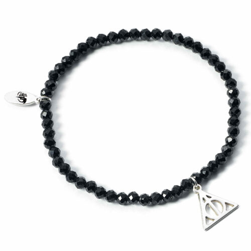 Harry Potter Stone Bracelet With Sterling Silver Deathly Hallows Charm
